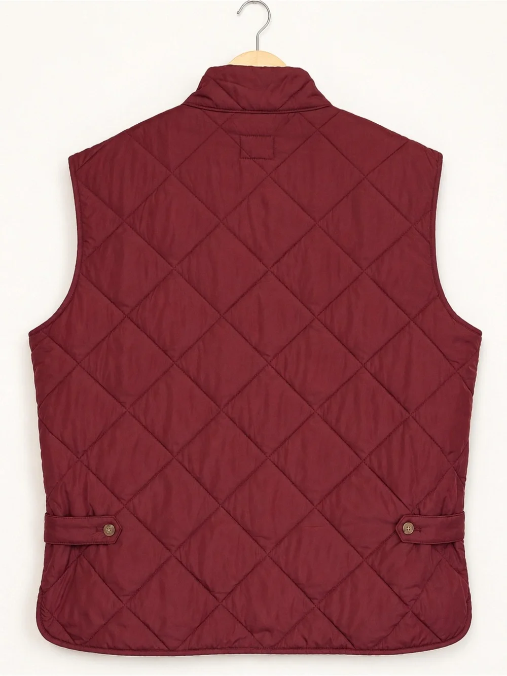 J. Crew Walker Quilted Vest Burgundy Full Zip Men’s Size Large Outdoor